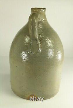 = Antique 19th C RARE Saltglazed Stoneware Jug Crock ORIENTAL TEA CO #7