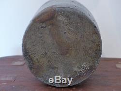 Antique 19th C STONEWARE Salt Glaze COBALT BLUE DECORATED PA 7 Jar CROCK