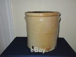 Antique 19th C Stoneware Bee Sting Decorated Midwest Red Wing 4 gal Crock 11.5