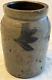 Antique 19th C Stoneware Cobalt Decorated Richard Remmey Rcr Phila Pa Crock Jar