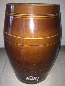 Antique 19th Century 4 Gallon Etherium Drinking Water Stoneware Crock Barrel