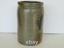 Antique 19th Century Pennsylvania 1/2 Gallon Decorated Stoneware Crock (Nice)