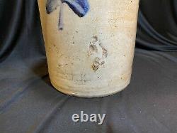 Antique 1.5 Gal. Stoneware crock (Baltimore) cobalt Blue Flower Design Pattern