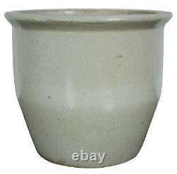 Antique 1 Gallon Salt Glazed Stoneware Pottery Crock Planter Vase Off White 8