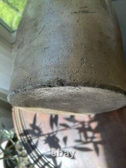 Antique 2 Gallon Crock Salt Glaze Stoneware Beehive Jug With Wood Stopper