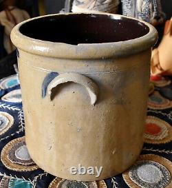 Antique 2 Gallon Stoneware Crock with Cobalt