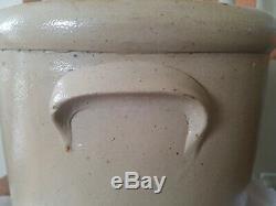 Antique 3 Gallon Salt Glaze Bee Sting Cobalt Crock, Farm, Primitive, stoneware