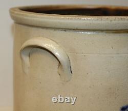 Antique 3 Gallon Salt Glaze Stoneware Crock 1870 Haxstun, Ottman & Co. Fort