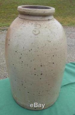 Antique 3 Gallon Stoneware Crock Jug Pottery Madison Co Ky Waco Rare