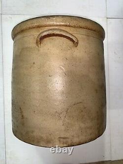 Antique 3-Gallon Stoneware Crock Marked with Cobalt 3 Bee Sting Design