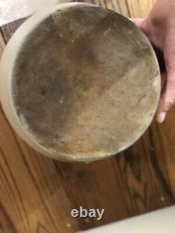 Antique 3 Gallon saltglazed Ovoid Cobalt slip trail stoneware crock