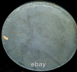 Antique 3 Stripe Cobalt Grey Stoneware Western Pennsylvania Salt Glaze Crock Wax