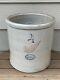 Antique 4 Gallon Red Wing Union Stoneware Pottery Crock With 4 Wing Nice