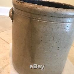 Antique 4 Gallon Stoneware Crock Blue Bee Sting Attributed to Red Wing