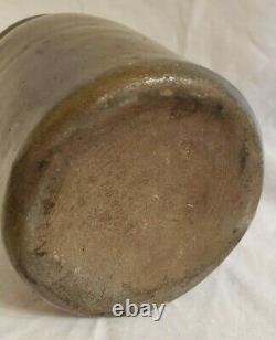 Antique 4 Stripe PA Wax Sealer Stoneware Blue Salt Glazed Canning Jar