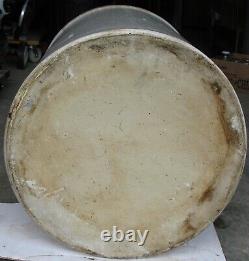 Antique 50 gallon salt glazed stoneware pottery crock with star maker mark