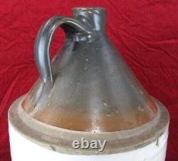 Antique 5 Gallon Glazed Stoneware Crock Handled Whiskey Moonshine Jug