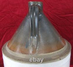 Antique 5 Gallon Glazed Stoneware Crock Handled Whiskey Moonshine Jug