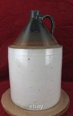 Antique 5 Gallon Glazed Stoneware Crock Handled Whiskey Moonshine Jug