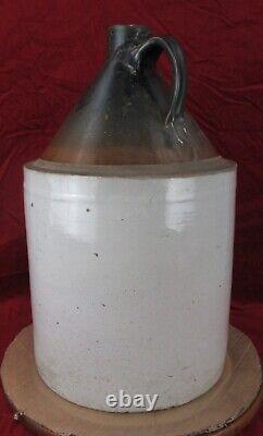 Antique 5 Gallon Glazed Stoneware Crock Handled Whiskey Moonshine Jug