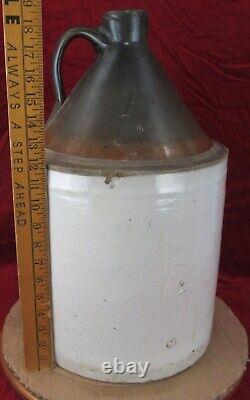 Antique 5 Gallon Glazed Stoneware Crock Handled Whiskey Moonshine Jug