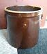 Antique 5 Gallon Stoneware Albany Slip Brown Stoneware Crock