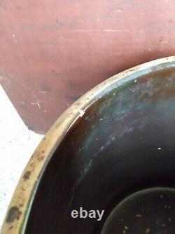 Antique 5 Gallon Stoneware Albany Slip Brown Stoneware Crock