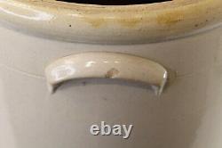 Antique 5 Gallon Stoneware Pottery Crock Ear Handles Marked B Blue Number 5