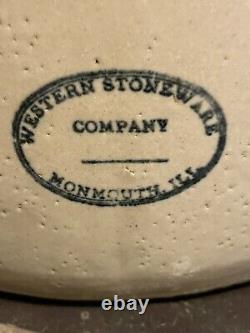 Antique 6 Gallon Crock Western Stoneware Monmouth Maple Leaf See Details