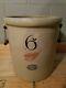 Antique 6 Gallon Red Wing Union Stoneware Crock With Handles