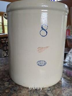 Antique 8 Gal. Stoneware Red Wing Small Wing Crock