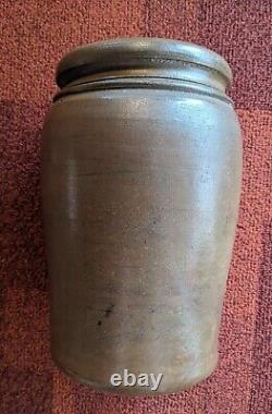 Antique AP Donaghho Parkersburg West Virginia Saltglaze Stoneware 10 Crock Jar