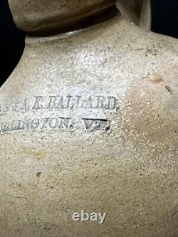 Antique A. K. Ballard Burlington Vt Stoneware Jug