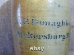 Antique A P Donaghho Parkersburg, West Virgina Stoneware Crock Or Canning Jar