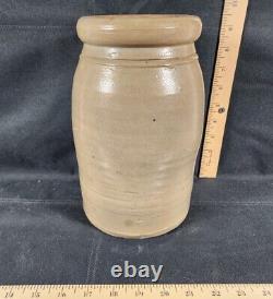 Antique A. P. Donaghho Unmarked Stoneware Crock Parkersburg W. Va. Primitive