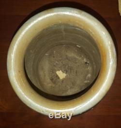 Antique American Blue Decorated Crock Mid-Atlantic Salt Glaze Stoneware