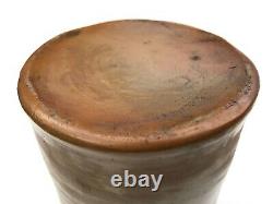 Antique American Stoneware Pottery Wax Sealer Crock Canning Jar