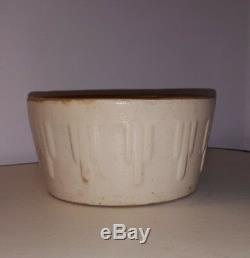 Antique Art Deco Stoneware Crock Butter Crock Bowl 7.5