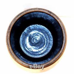 Antique Bee Sting Crock 3 Gallon Cobalt Blue Salt Glaze Stoneware Pottery Crock