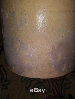 Antique Blue Decorated Stoneware 3 Gallon Jar John Burger Rochester, NY