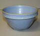 Antique Blue Stoneware Crock Bowl With Crete, Nebraska Advertising