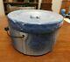 Antique Blue And White Cherries Butter Crock With Lid And Handle Cherry