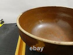 Antique Brown Colored Red Wing Stoneware Co Mixing Crock Bowl Dish