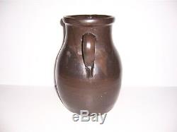 Antique Brown Stoneware Crock Jug Pitcher 11 Tall