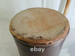 Antique Butter Churn Stoneware Crock Brown Glaze Complete with Lid Handmade
