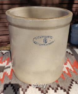 Antique California (Los Angeles) K & M Stoneware # 6 Crock Jar