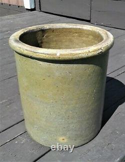 Antique Chimney Flue Liner Stoneware Crock 1880s Era Gray