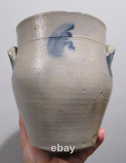 Antique Cobalt Decorated Stoneware Crock Smith & Day