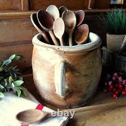 Antique Confit Pot. Antique Crock Pot. Huge, French Antique Stoneware Pot