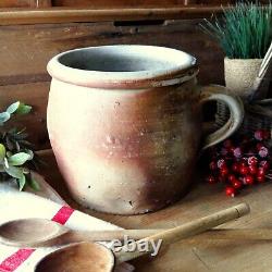 Antique Confit Pot. Antique Crock Pot. Huge, French Antique Stoneware Pot